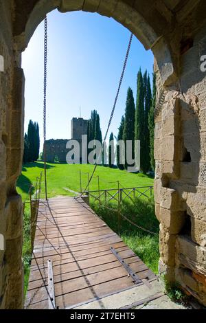 Rumänische Burg. Pratovecchio. Toskana. Italien Stockfoto