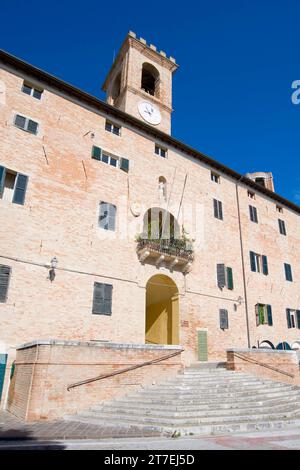 Rathaus Oder Malatesta. Monte San Vito. Marken. Italien Stockfoto