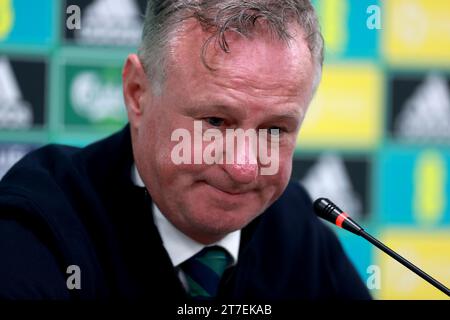 Aktenfoto vom 19.06.2023 des nordirischen Managers Michael O'Neill. Die Verletzungsliste Nordirlands ist weiter gewachsen, da drei Spieler sich am Vorabend ihres Fluges nach Finnland aus dem Team von Michael O’Neill zurückziehen. Ausgabedatum: Mittwoch, 15. November 2023. Stockfoto