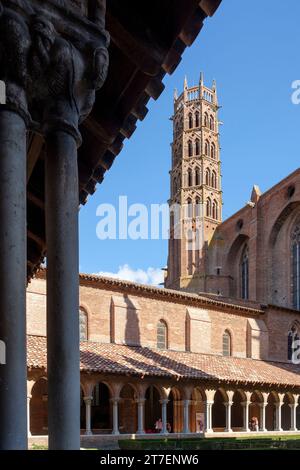 Kreuzgang der Kirche der Jakobiner, Toulouse, Languedoc, Frankreich Stockfoto