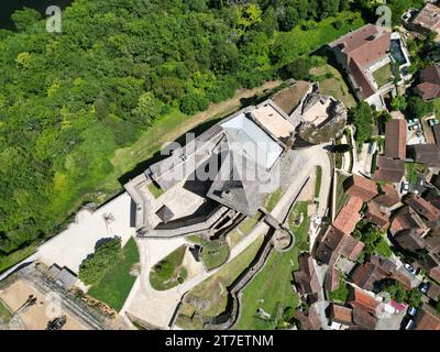 Castelnaud Dordogne France Overhead Birds aus der Vogelperspektive aus der Vogelperspektive Stockfoto