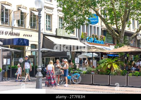 Restaurants im Freien, Place d'Armes, Ville Haute, Stadt Luxemburg, Luxemburg Stockfoto