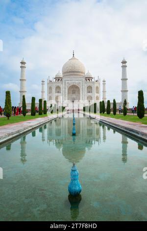 Wahrzeichen Indiens Taj Mahal in Agra Stockfoto