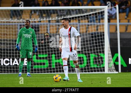 Rade Krunic vom AC Milan im Stadio Ettore Giardiniero in der Via del Mare, Lecce, Italien Stockfoto