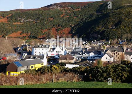 Helmsdale, Schottland. November 2023. Helmsdale, eine Stadt an der Ostküste von Suthrland an der NC 500 Touristenroute. Stockfoto