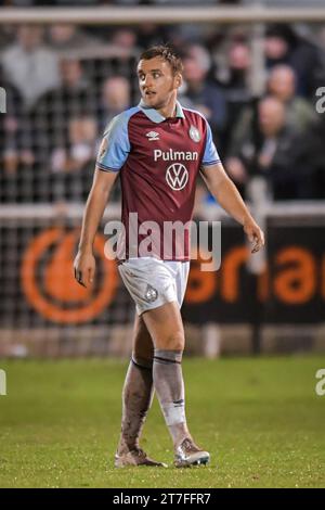 South Shield's Martin Smith während des Vanarama National League North Matches zwischen Spennymoor Town und South Shields im Brewery Field, Spennymoor, am Dienstag, den 14. November 2023. (Foto: Scott Llewellyn | MI News) Credit: MI News & Sport /Alamy Live News Stockfoto