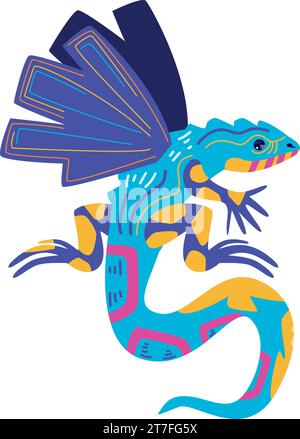 Alebrije mexico Eidechsenmuster Stock Vektor