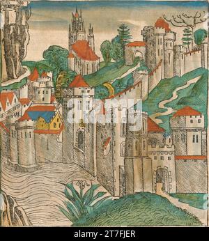 Darstellung von Memphis, Byzantinisches Reich - Illustration aus der Nürnberger Chronik, 1493. Illustriert von Wilhelm Pleydenwurff und Michael Wolgemut Stockfoto