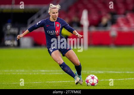 Amsterdam, Niederlande. November 2023. AMSTERDAM, NIEDERLANDE - 15. NOVEMBER: Jackie Groenen aus Paris Saint-Germain während des Gruppenspiels C - UEFA Women's Champions League 2023/24 zwischen AFC Ajax und Paris Saint-Germain in der Johan Cruijff Arena am 15. November 2023 in Amsterdam, Niederlande. (Foto von Joris Verwijst/Orange Pictures) Credit: Orange Pics BV/Alamy Live News Stockfoto