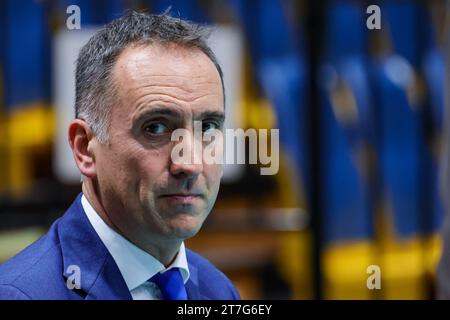 Modena, Italien. November 2023. Jacopo Cuttini während des Spiels Superlega Volley Valsa Group Valsa Group Modena zwischen Pallavolo Padova Credit: Independent Photo Agency/Alamy Live News Stockfoto