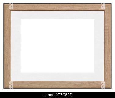 Bilderrahmen aus Holz mit Matte und Kopierraum, ideal für ein Modell Stockfoto