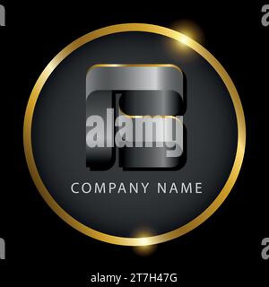 Luxuriöser Buchstabe B im goldenen Kreis für Premium-Markenidentität oder -Label. Vektorabbildung Stock Vektor
