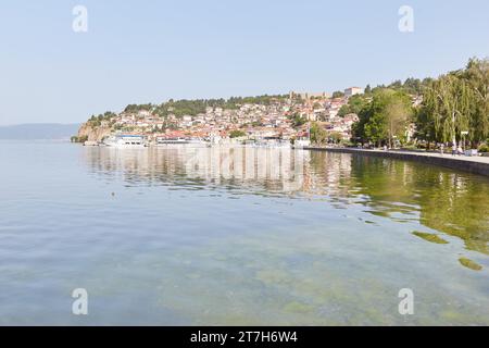 Wandern durch den Galicica-Nationalpark in Ohrid, Nordmazedonien Stockfoto