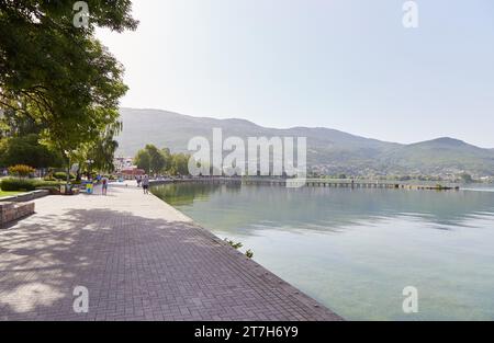 Wandern durch den Galicica-Nationalpark in Ohrid, Nordmazedonien Stockfoto