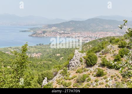 Wandern durch den Galicica-Nationalpark in Ohrid, Nordmazedonien Stockfoto