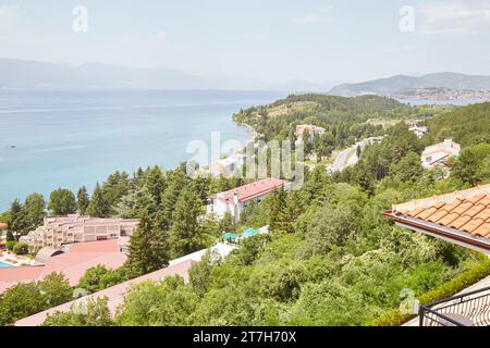 Wandern durch den Galicica-Nationalpark in Ohrid, Nordmazedonien Stockfoto