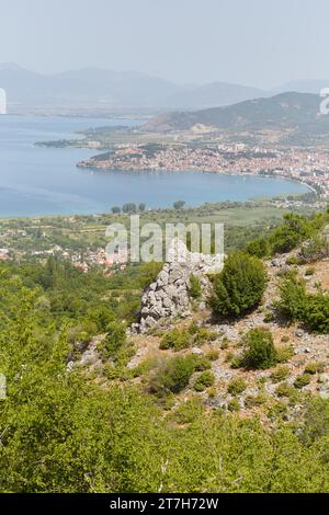 Wandern durch den Galicica-Nationalpark in Ohrid, Nordmazedonien Stockfoto