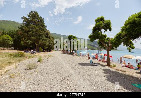 Wandern durch den Galicica-Nationalpark in Ohrid, Nordmazedonien Stockfoto