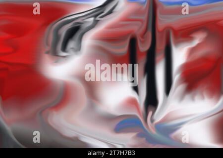 Abstrakter roter und schwarzer Hintergrund mit einigen glatten Linien und Highlights Stockfoto