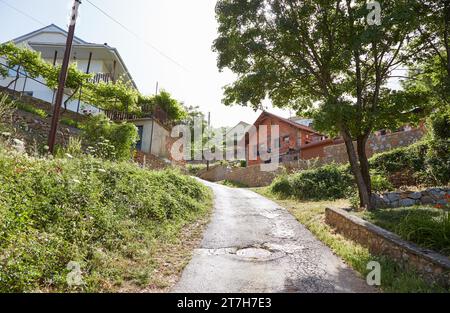 Wandern durch den Galicica-Nationalpark in Ohrid, Nordmazedonien Stockfoto