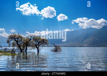 Landschaft des Erhai-Sees, in Dali, Yunnan, China. Stockfoto