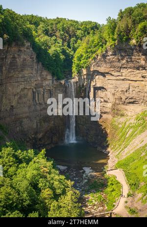 Die Wasserfälle im Taughannock Falls State Park im Bundesstaat New York Stockfoto