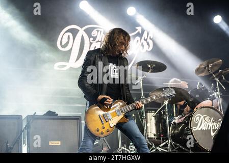 Nonantola, Italien. November 2023. Daniel Hawkins (The Darkness) Credit: Independent Photo Agency/Alamy Live News Stockfoto