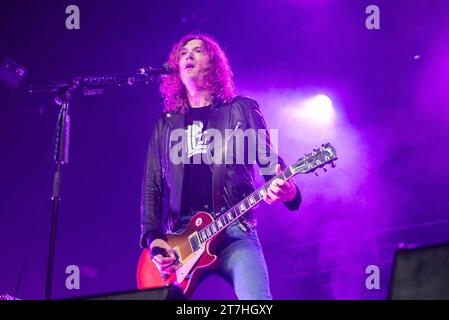 Nonantola, Italien. November 2023. Daniel Hawkins (The Darkness) Credit: Independent Photo Agency/Alamy Live News Stockfoto