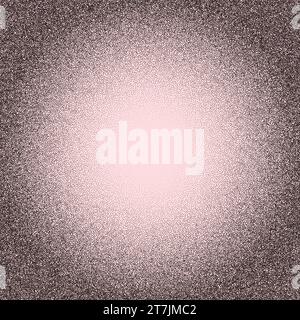 Dynamische Stippelpunkte auf Schwarzweiß-Verlauf. Handgezeichnete abstrakte Textur mit Rauschen und Grungy-Elementen. Pointillismus Kunsthintergrund. Stock Vektor
