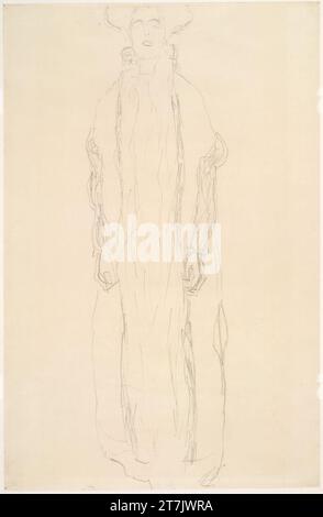 Gustav Klimt Studie für das Portrait Adele Bloch-Bauer II. Bleistift auf Papier 1911, 1911 Stockfoto