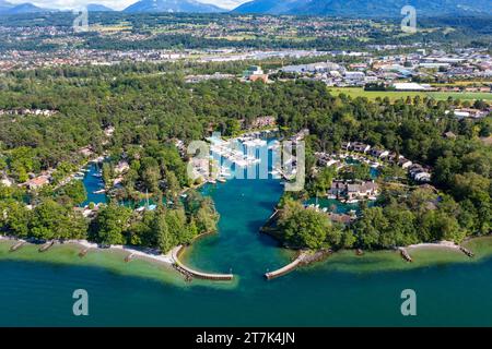 Luftaufnahme des Viertels Ripaille (Thonon-Les-Bains) in Haute-Savoie in Frankreich Stockfoto