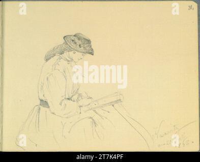 Franz Alt Kwassitz, 21. Juli 1865. Bleistift 21. Juli 1865 (Skizzenbuch: 1855-1867) Stockfoto