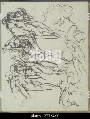 George Minne verschiedene Skizzen. Stift, Bleistift 1888, 1888 Stockfoto