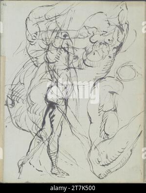 George Minne verschiedene Skizzen. Stift, Bleistift 1888, 1888 Stockfoto