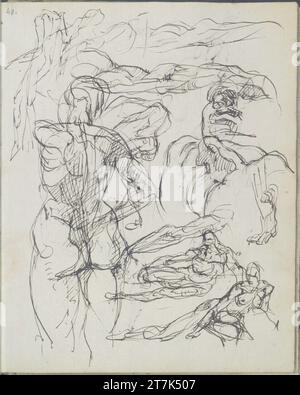 George Minne verschiedene Skizzen. Stift, Bleistift 1888, 1888 Stockfoto