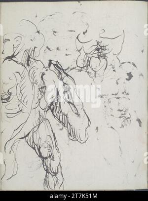 George Minne verschiedene Skizzen. Stift, Bleistift 1888, 1888 Stockfoto