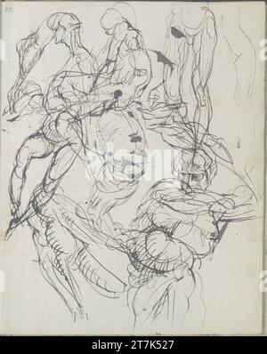George Minne verschiedene Skizzen. Stift, Bleistift 1888, 1888 Stockfoto
