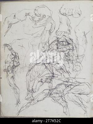 George Minne verschiedene Skizzen. Stift, Bleistift 1888, 1888 Stockfoto