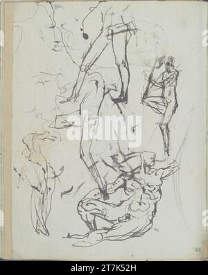 George Minne verschiedene Skizzen. Stift, Bleistift 1888, 1888 Stockfoto