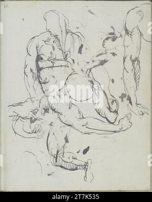 George Minne verschiedene Skizzen. Stift, Bleistift 1888, 1888 Stockfoto