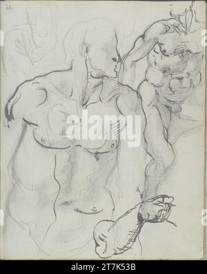 George Minne verschiedene Skizzen. Stift, Bleistift 1888, 1888 Stockfoto