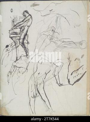 George Minne verschiedene Skizzen. Stift, Bleistift 1888, 1888 Stockfoto