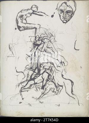 George Minne verschiedene Skizzen. Stift, Bleistift 1888, 1888 Stockfoto