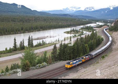 DER KANADISCHE TRANSKONTINENTALE PERSONENZUG TORONTO VANCOUVER Stockfoto