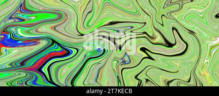 Farbenfroher abstrakter Hintergrund. Flüssiger Farbhintergrund. Fließende Malerei abstrakte Textur. Intensive bunte Mischung aus lebendigen Farben Stockfoto