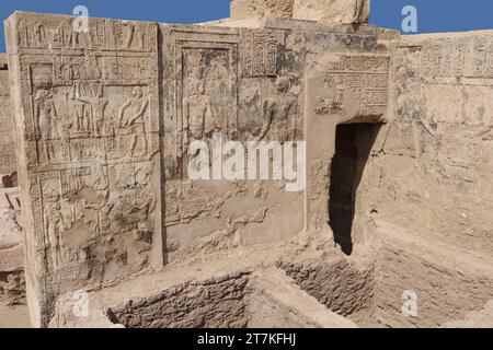 Der Ptolemäische Tempel in Athribis, auch bekannt als Wanina, in der Nähe von Akhmim, Gouvernement von Sohag, Mittleres Ägypten Stockfoto