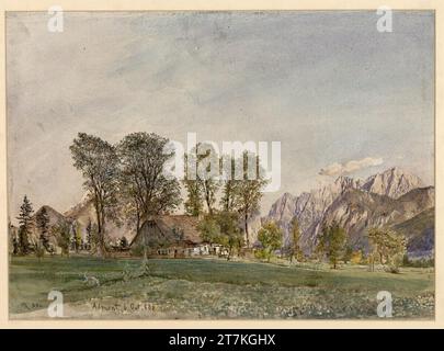 Rudolf von Alt Blick auf Admont. Aquarell 1885 , 1885 Stockfoto