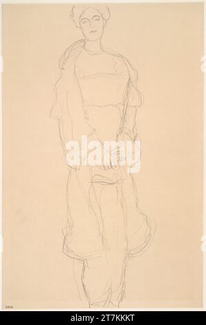 Gustav Klimt Studie für das Porträt Paula Zuckerkandl. Bleistift auf Papier 1911, 1911 Stockfoto