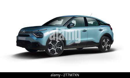 Citroen C4 Auto isoliert auf weißem Hintergrund Stockfoto