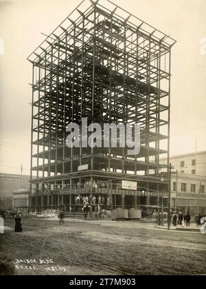 Architekturgeschichte 1900, Stahlrahmengebäude, Frühe Wolkenkratzer Stockfoto